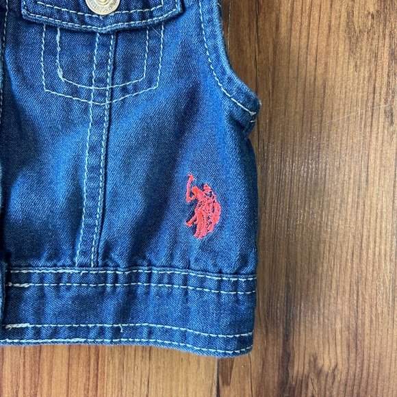 U.S Polo Assn Infant Denim Vest | Size 24 Months - Picture 4 of 5